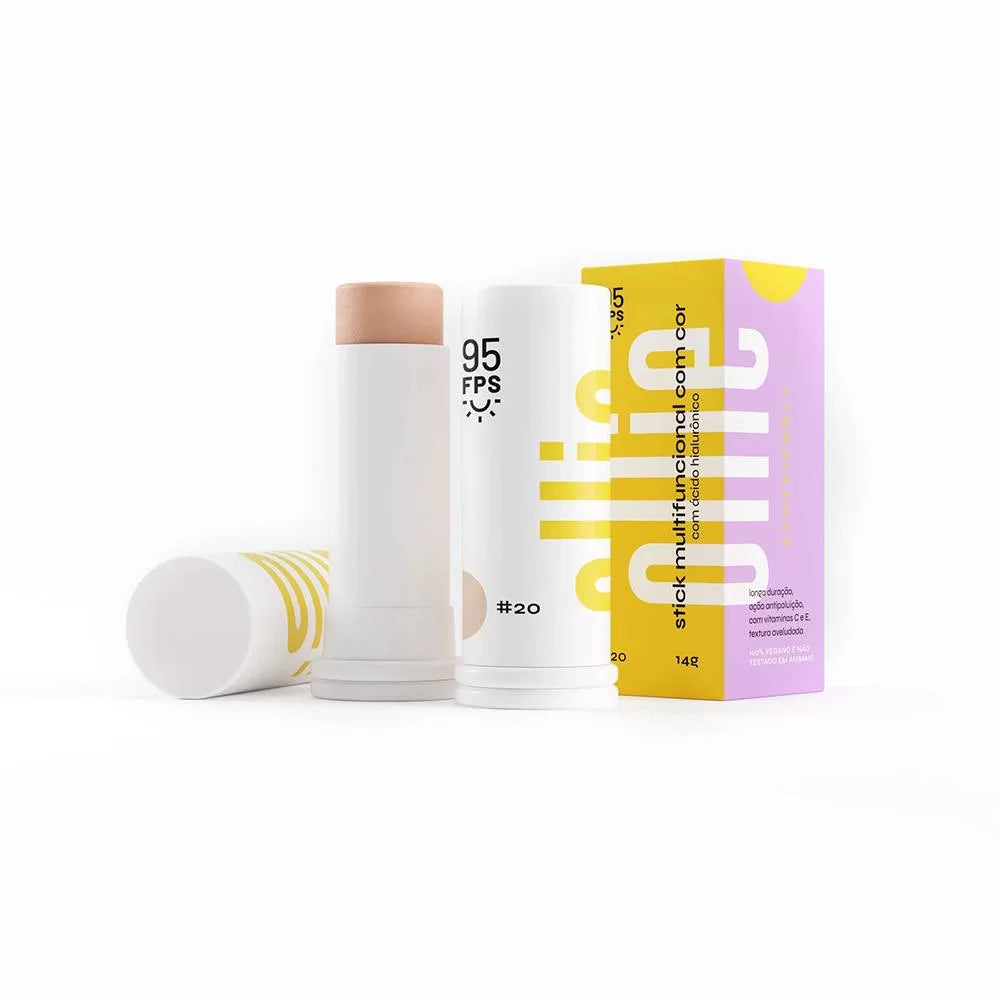 Protetor Solar em Bastão Ollie Com Cor FPS 95